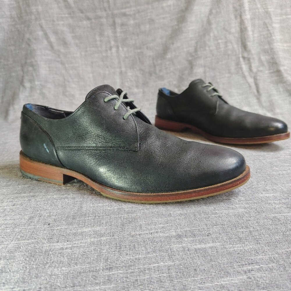 Sacchetto Construction J Shoes‎ Mens Size 8 Black Leather Derby Oxford